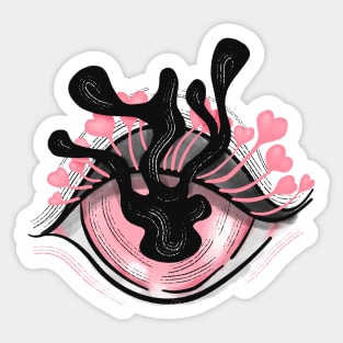 Weird Pink Eye Cute Pastel Goth Sticker